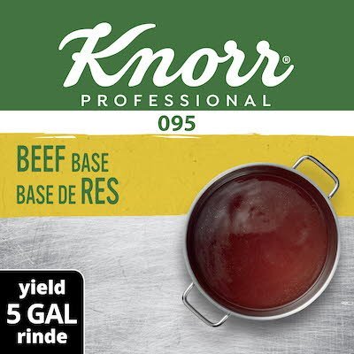Knorr® Professional 095 Low Sodium Beef Base 12 x 1 lb - 