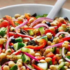 Championship Mediterranean Chop Salad with Chickpeas