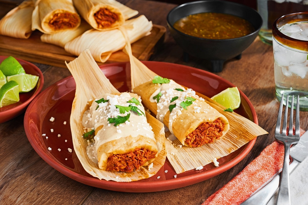 Red Chili Chicken Tamales – - Recipe