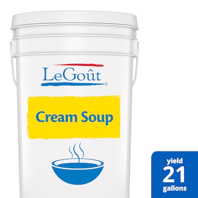 LeGout® Cream Soup Base 22.5lb. 1 pack - Deliver simple, clean food with ease. LeGoût® Cream Soup Base is reinvented by our chefs with your kitchen and your customers in mind.