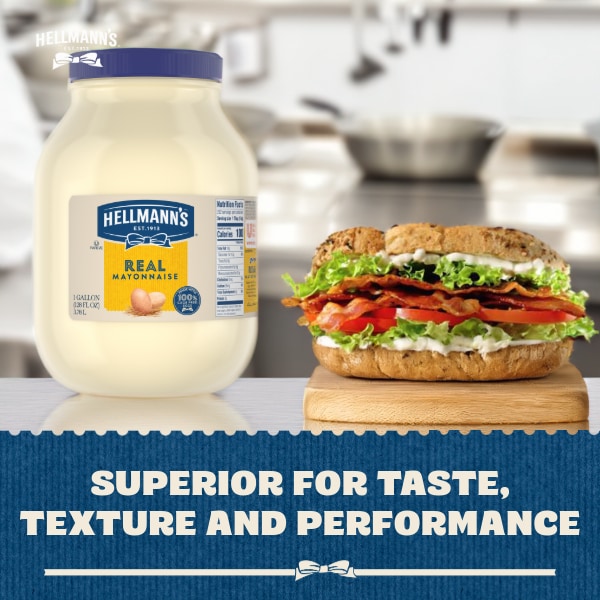 Hellmann's® Real Mayonnaise 1 gal 4 pack - Hellmann's® Real Mayonnaise (4 x 1 gal) brings out the flavor of quality meat and produce.
