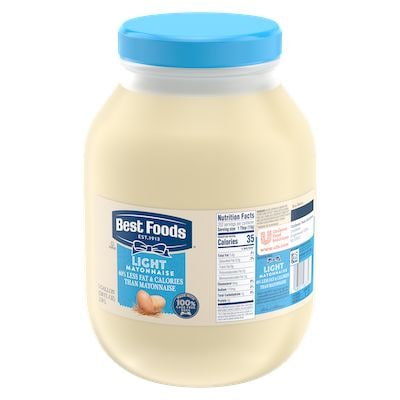 Best Foods® Light Mayonnaise 4 x 1 gal - Best Foods Light Mayonnaise Stick Packets treat your health-conscious guests to a delicious condiment that won't disrupt their diet.