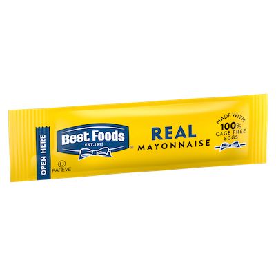 Best Foods® Real Mayonnaise .38oz. 210 pack - Best Foods Real Mayonnaise is made with real eggs, oil, and vinegar for a rich, creamy flavor that your guests can savor.