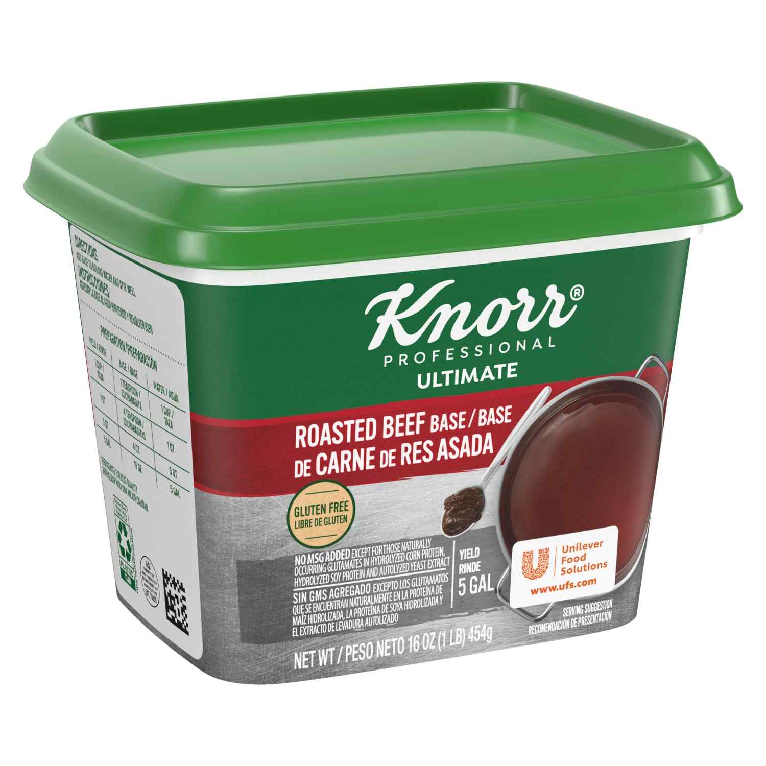 Knorr® Professional Ultimate Beef Bouillon Base 1lb. 6 pack - Excess salt in bases masks the true flavor of soups - not in Knorr® Professional Ultimate Beef Bouillon Base 6 x 1 lb!