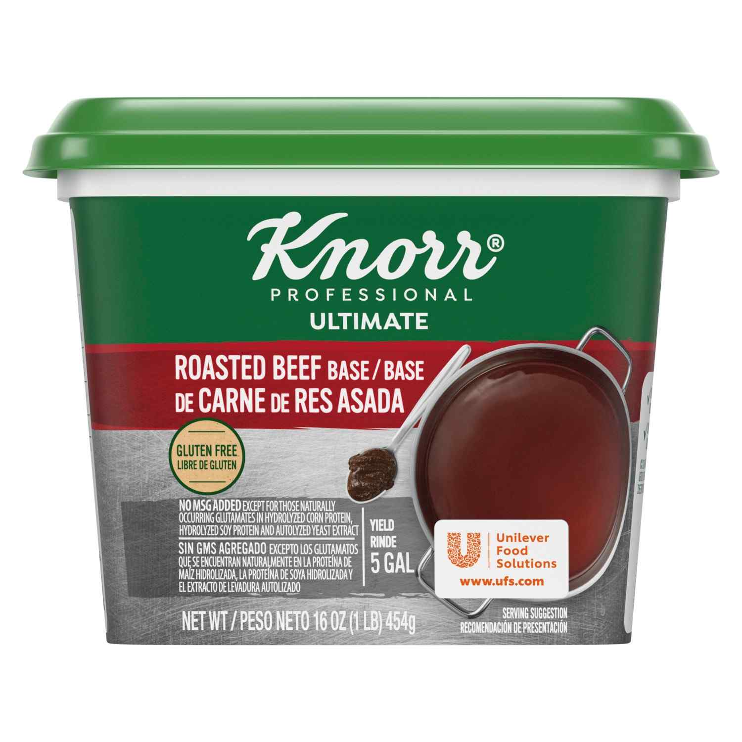 Knorr® Professional Ultimate Beef Bouillon Base 1lb. 6 pack - Excess salt in bases masks the true flavor of soups - not in Knorr® Professional Ultimate Beef Bouillon Base 6 x 1 lb!