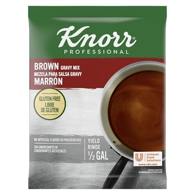 Knorr® Professional Brown Gravy 6 x 6.83 oz - Deliver simple, clean food with ease. Knorr® Gravies are reinvented by our chefs with your kitchen and your customers in mind.