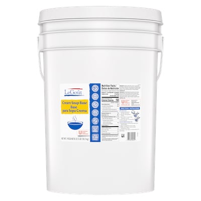LeGout® Cream Soup Base 22.5lb. 1 pack - Deliver simple, clean food with ease. LeGoût® Cream Soup Base is reinvented by our chefs with your kitchen and your customers in mind.
